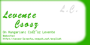 levente csosz business card